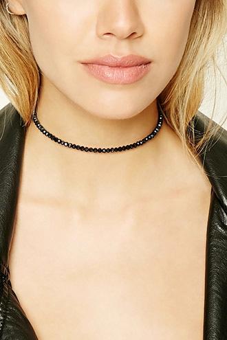 Forever21 Faux Gem Beaded Choker
