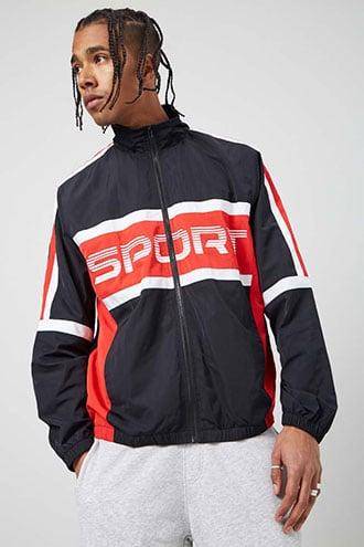 Forever21 Sport Graphic Windbreaker