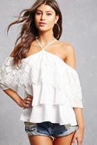 Forever21 Crochet Tiered Y-strap Top