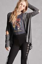 Forever21 Elbow Cutout Draped Cardigan