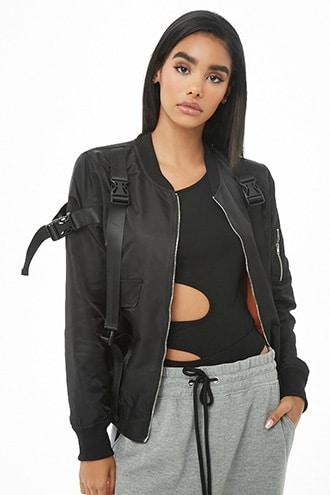 Forever21 Buckle-strap Bomber Jacket