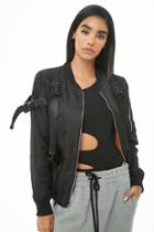 Forever21 Buckle-strap Bomber Jacket