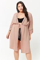 Forever21 Plus Size Plunging Tie-front Top
