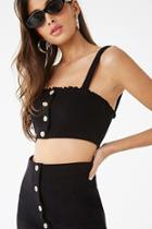 Forever21 Ribbed Button-front Cropped Cami