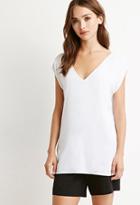 Forever21 Women's  Cutout-back Crepe Top