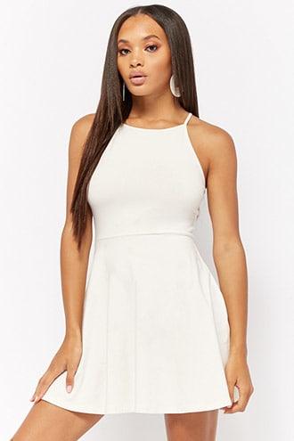 Forever21 High-neck Skater Dress