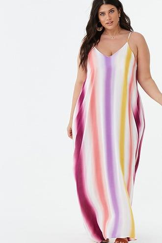 Forever21 Plus Size Crinkled Ombre Cami Dress