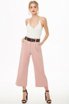 Forever21 Belted Wide-leg Trousers