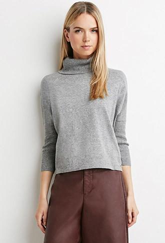 Love21 Heathered Turtleneck Sweater