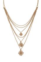 Forever21 Layered Filigree Charm Necklace