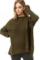 Forever21 Distressed Mixed-stitched Sweater