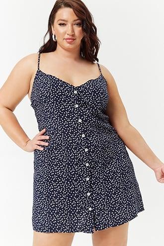 Forever21 Plus Size Button-front Floral Dress