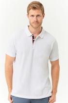 Forever21 Striped-placket Polo