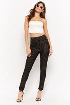 Forever21 Pinstriped High-waist Pants