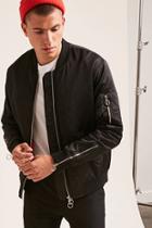 Forever21 Two-way Zip Pull-ring Bomber Jacket