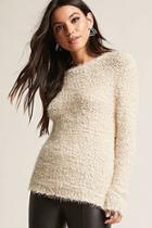 Forever21 Woven Heart Boucle Sweater