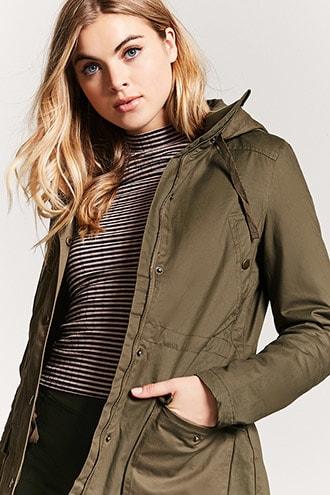 Forever21 Flannel Lined Utility Jacket