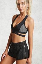 Forever21 Active Contrast Zipper Shorts