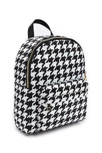 Forever21 Houndstooth Satin Backpack