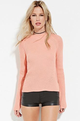 Forever21 Women's  Ribbed Knit Raglan Sweater