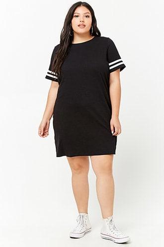 Forever21 Plus Size Varsity-stripe T-shirt Dress