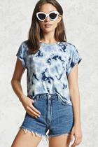 Forever21 Crystal Dye Cropped Tee
