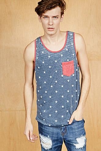 Forever21 Ocean Current Star Tank Top