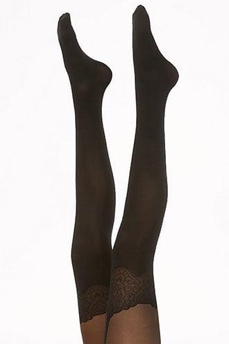 Forever21 Lace-top Tights
