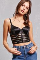 Forever21 Caged Satin Cropped Cami