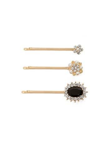 Forever21 Assorted Rhinestone Bobby Pin Set