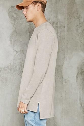 21 Men Men's  Long-sleeve Slub Tee