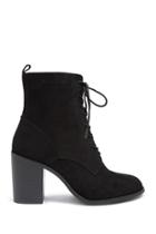 Forever21 Lace-up Block Heel Booties