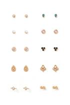Forever21 Etched Faux Stone Earring Set