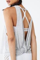 Forever21 Active Heathered Twist-back Muscle Tee