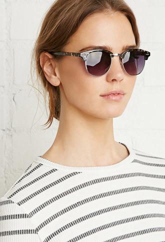 Forever21 Round Browline Sunglasses