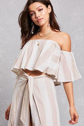 Forever21 Draped Flounce Top
