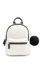 Forever21 Pom Pom Keychain Backpack