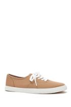 Forever21 Women's  Tan Low-top Canvas Sneakers