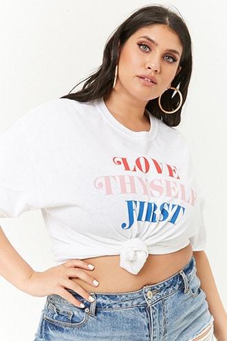 Forever21 Plus Size The Style Club Love Thyself Graphic Tee