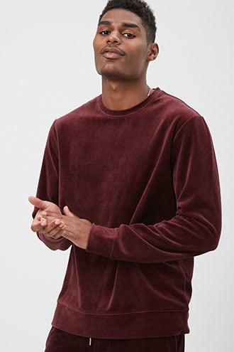 Forever21 Relaxed Velvet Sweatshirt
