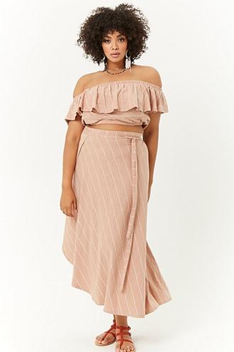 Forever21 Plus Size Anm Wrap Skirt