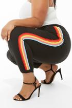 Forever21 Plus Size Rainbow Striped-trim Joggers
