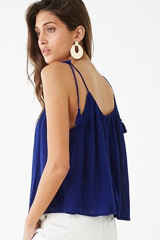 Forever21 Crinkled High-neck Cami