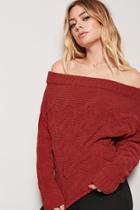 Forever21 Chenille Off-the-shoulder Sweater