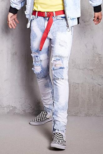 Forever21 Distressed Acid Wash Jeans