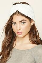 Forever21 Cream Twisted Knit Headwrap