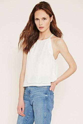 Love21 Women's  Contemporary Crocheted Cami
