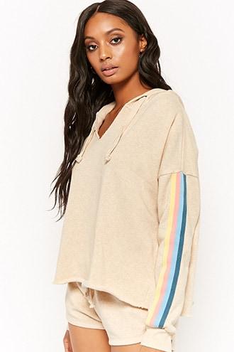 Forever21 Vintage Havana Raw-cut Hoodie