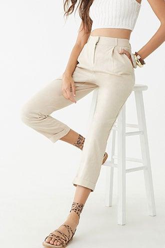 Forever21 Linen-blend Ankle Pants