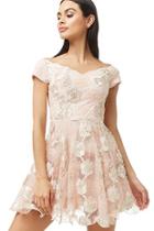 Forever21 Floral Applique Tulle Princess Dress